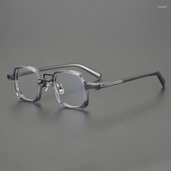 Sonnenbrillenrahmen Persönlichkeit Quadratische Acetat Brille Rahmen Männer Vintage Dicken Rand Optische Brillen Marke Designer Rezept Brillen 2024