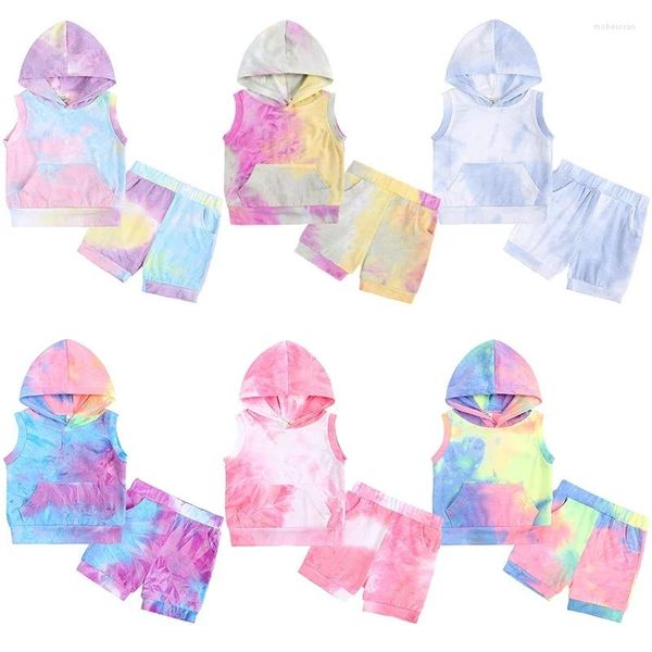 Set di abbigliamento Nati colorati per neonate Cappotto estivo con cappuccio e pantaloncini Moda Ragazzi Abiti 3 6 9 12 15 18 24 mesi Abbigliamento per bambini