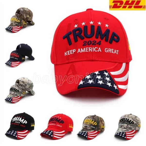 Cappello Trump 2024 Berretto elettorale presidenziale americano Berretto da baseball Cappelli sportivi in ​​cotone con rimbalzo a velocità regolabile 0205