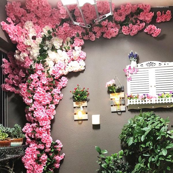 Fiori decorativi Artificiale Fiore di ciliegio Albero Fiore di seta Primavera Fai da te Bonsai Arco Puntelli per matrimonio Decorazione per ufficio a casa