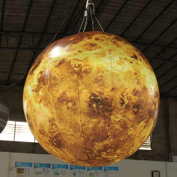 4mD (13,2 pés) Com soprador atacado personalizado publicidade gigante Oxford pano inflável bola de marte inflável planeta balão de ar para decoração de eventos