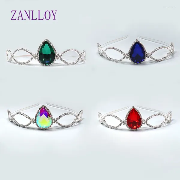 Haarspangen ZANLLOY Mode exquisite bunte Kristallkrone Damen Party Schmuck Prinzessin Geburtstag Band Braut Hochzeitsgeschenk