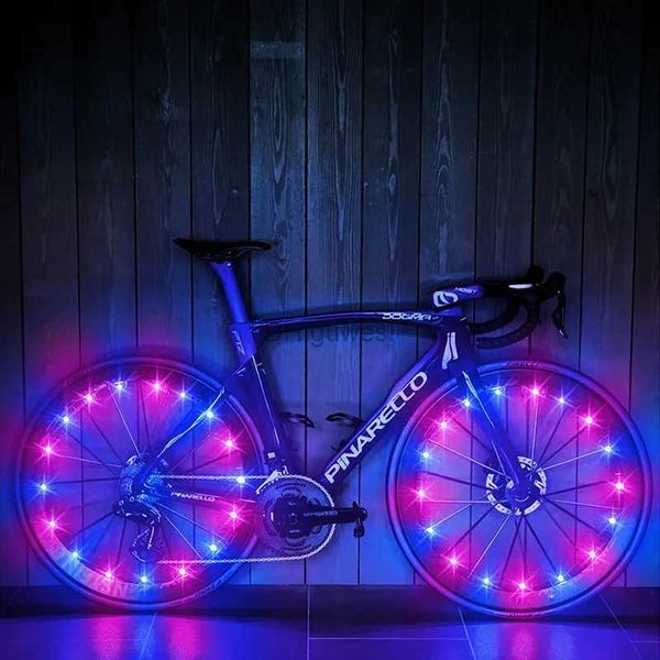 Другие осветительные аксессуары НОВЫЕ красочные непромокаемые светодиодные фонари для велосипедных колес Передние и задние фонари со спицами Украшение для велоспорта Аксессуары для освещения шин YQ240205