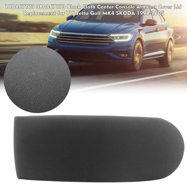 Acessórios interiores 18d867173 3b0867173 pano preto console central braço capa substituição para vw jetta golf mk4 skoda 1998-2005