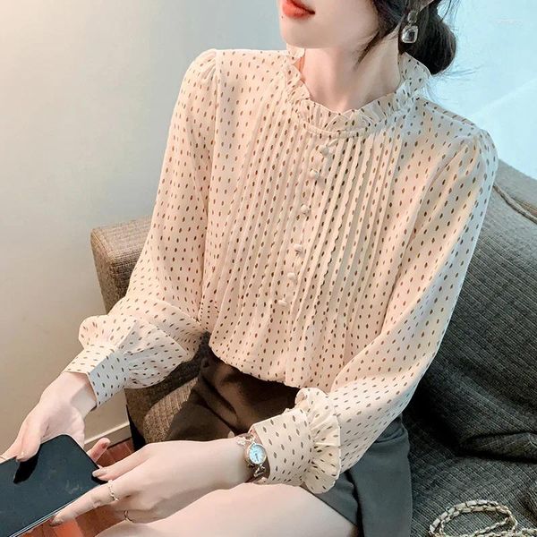 Blusas femininas moda coreana senhoras camisas blusa feminina topos feminino pulôver camisa meninas casual manga longa bpy8701