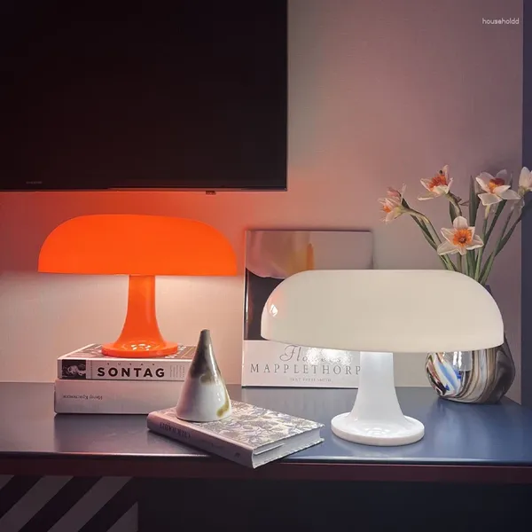 Lâmpadas de mesa LED lâmpada de cogumelo toque escurecimento minimalista noite luz cabeceira lado acrílico para decoração de quarto coreano lampara