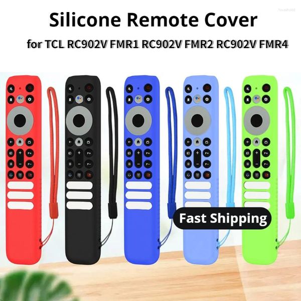 Remote Controlers Silicone Control Case With Lanyard Anti Slip Television Cover For TCL RC902V FMR1 FMR2 FMR4 Voice