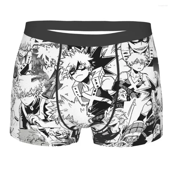 Mutande Katsuki Bakugo My Hero Academia Deku One For All Mutandine Traspiranti Intimo Uomo Pantaloncini Stampati Boxer Slip