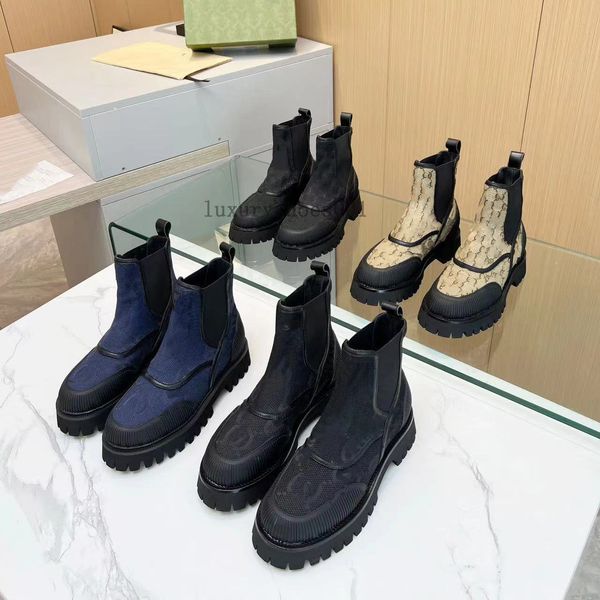 Designer Canvas Ankle Boots Loafer Lace-Up Bota Homens Mulheres Metade Bege Bota Clássica Sapatos Femininos Inverno Outono Botas de Neve Bota de Nylon 1.25 01