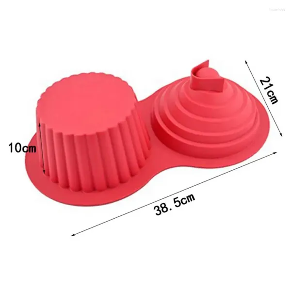 Moldes de cozimento Molde de bolo de mousse útil Silicone fácil de limpar copos de muffin grátis reutilizáveis