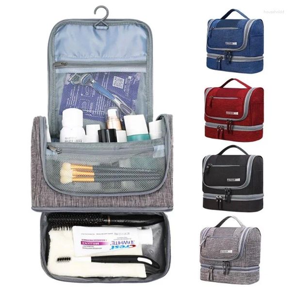 Aufbewahrungsbeutel für das Nötigste zum Aufhängen, Make-up-Tasche, Oxford-Reise-Organizer, Kosmetik-Frauen-Etui, Wasch- und Toilettenartikel