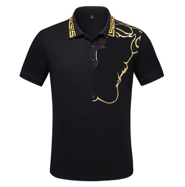 2024 Designer Stripe Polo Camisa Camisetas Snake Polos Bee Floral Mens High Street Fashion Horse Luxury T-shirt.