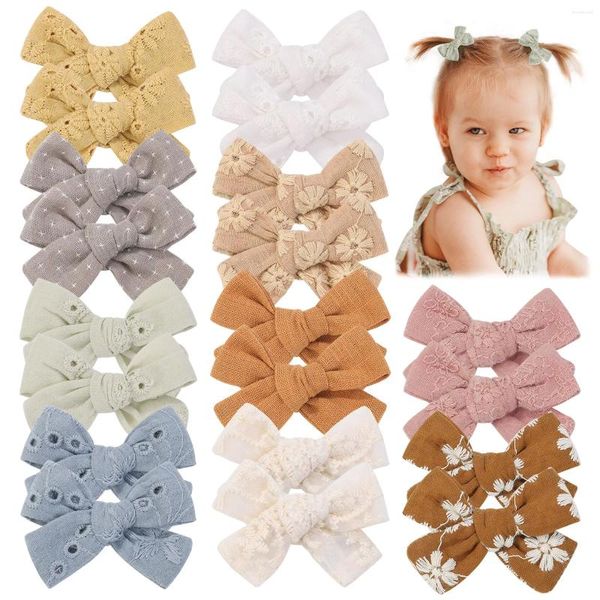 Accessori per capelli 2 pz/set Baby Belli Archi Clip Per Ragazza Morbido Cotone Stampato Tornante Delicato Bambino Barrettes Hairgripe Copricapo Regalo