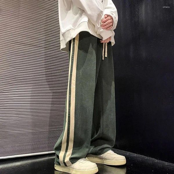 Pantaloni da uomo 2024 Primavera Uomo Casual Gamba Larga Versione Coreana Y2k Streetwear Hip Hop Moda Pantaloni Pantaloni Della Tuta Harajuku