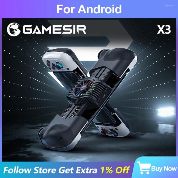 Игровые контроллеры GameSir X3 Type C Геймпад Контроллер мобильного телефона с охлаждающим вентилятором для облачных игр Xbox Pass STADIA XCloud GeForce Now