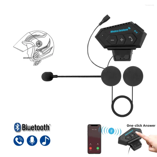 Kabidumei BT-12 Motosiklet Kaskı Bluetooth Kulaklık Moto Bike Kablosuz Elsiz Eller Serbest Otomatik Tepkiotorbike Kulaklık Mikrofonlu