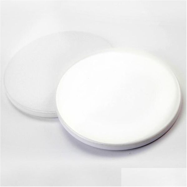 Tappetini tappetini 9 cm Sublimazione in bianco sottobicchiere bianco sottobicchiere bianco Stampa di trasferimento di calore Stampa a tazza personalizzata PAD TERMALE LX4217 DROP DELIV DHBYG