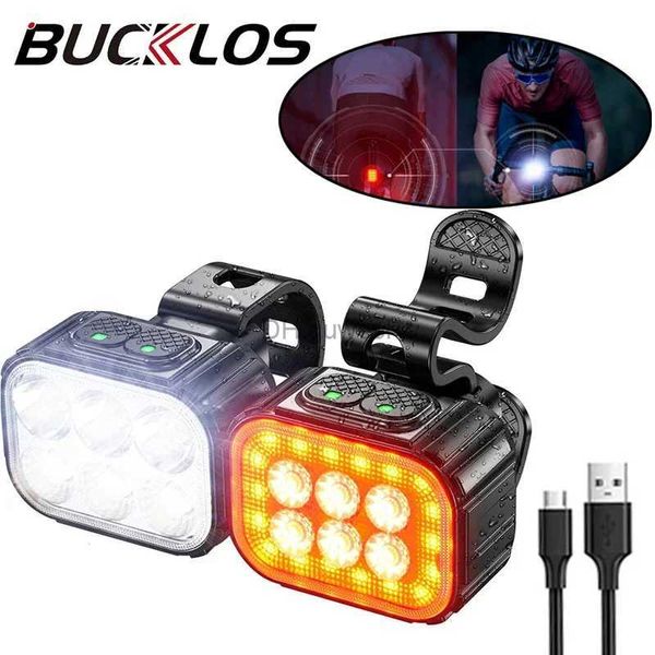 Weiteres Beleuchtungszubehör BUCKLOS USB-LED-Leuchten Typ-C-Aufladung Außenscheinwerfer Rücklicht Wasserdichtes Straßenlicht YQ240205