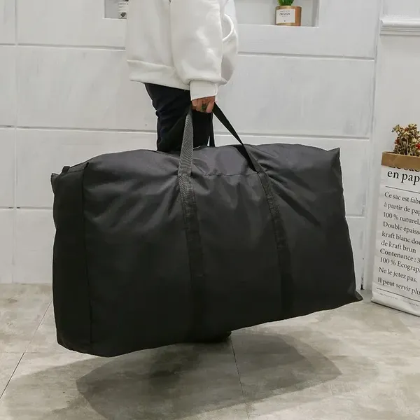 Сумки для хранения, унисекс, тонкая складная сумка для багажа, большая вместимость, носимые дорожные сумки, повседневная легкая мужская сумка Weekender, оксфордская одежда