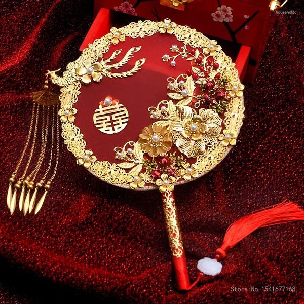 Figurine decorative Matrimonio Gruppo nuziale Fan Regalo Bouquet fatto a mano cinese fatto a mano Stile antico Felice finito grande