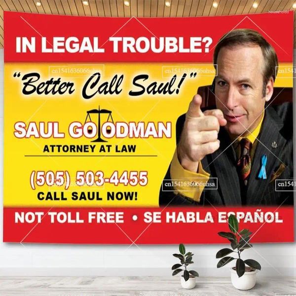 Tapeçarias Saul Goodman's Driver's License Wall Pendurado Melhor Chamada Poster Tapeçaria Estética Decoração de Quarto Dormitório para Casa