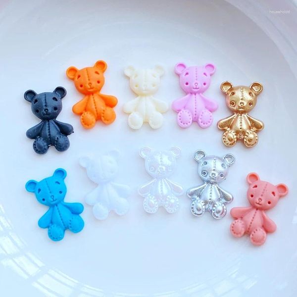 Dekoratif Figürinler 50 PCS Sevimli Reçine Mini Karışık Ayı Düz ​​Sırt Cabochon Scrapbook Kawaii DIY Sızdırmalar Aksesuarlar