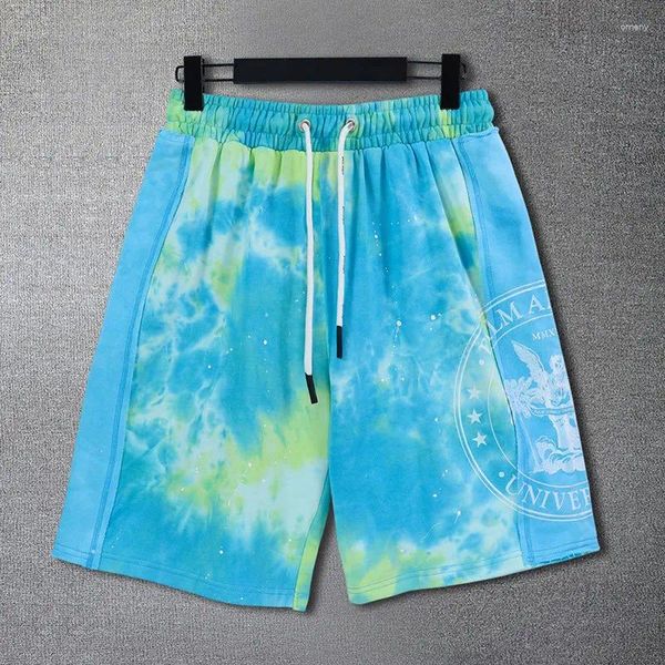 Pantaloni da uomo Stampa artistica Tie-dye Elastico in vita Pantaloncini da uomo Comodi pantaloni sportivi traspiranti Abiti da social club Pantaloni corti casual