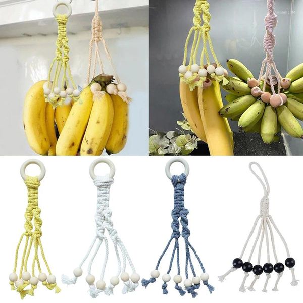 Küche Lagerung Einfache Banana Rack Stehen Frisch Halten Für Obst Hängen Halter Seil Aufhänger Display Haken