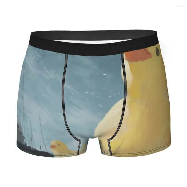 Cuecas Navio de Guerra Pato de Borracha Calcinha de Algodão Masculino Cueca Confortável Shorts Boxer Briefs