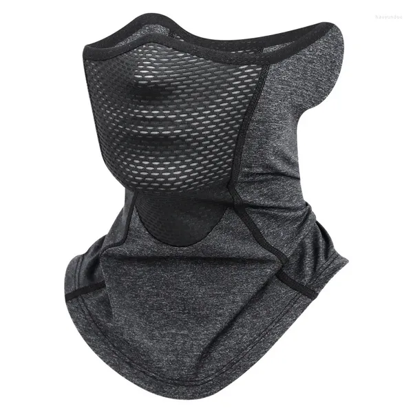 Bandanas upf 50 seda esportes pescoço gaiter acampamento ao ar livre fitness poeira protetor solar motocicleta ciclismo meia máscara facial conjunto respirável