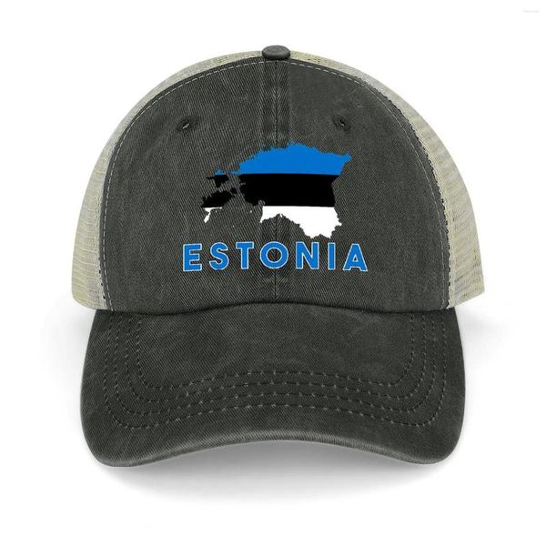 Ball Caps Estland Land Flagge Geschenk Design Cowboy Hut Luxus Mann Militär Kappe Modische Rave Männlich Damen