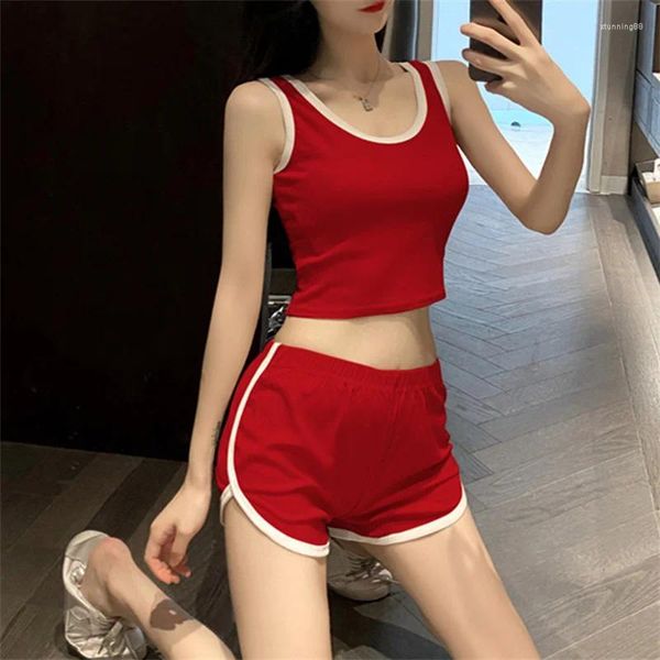 T-shirt da donna Moda Primavera Estate Donna Pantaloncini Set SexyLady Sport all'aria aperta Abbigliamento casual Top T Mutandine Ragazza T-shirt WT72