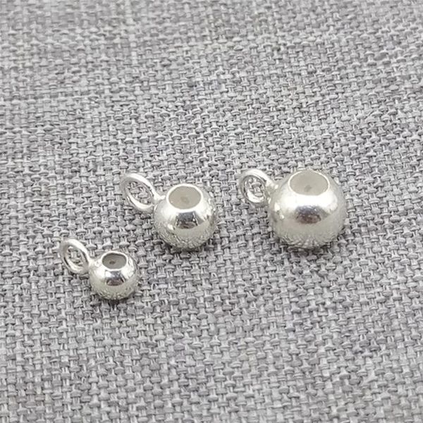 Lose Edelsteine, 925er-Sterlingsilber, Silikon-Stopper-Bügelperlen mit geschlossenen Biegeringen, 3 mm, 4 mm, 5 mm, 6 mm