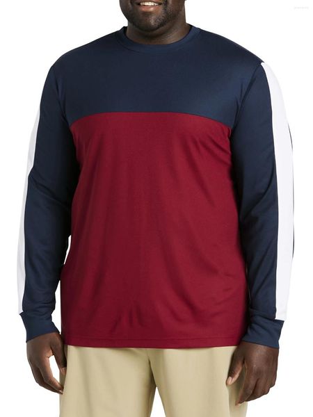 Camisetas masculinas tamanho grande moda cor combinando camiseta casual versão plus