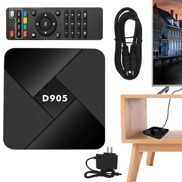 4K Smart Media Player TV-Box D905 |8 GB ROM Top Quad Core Wifi Netzwerk Videospiel 240130