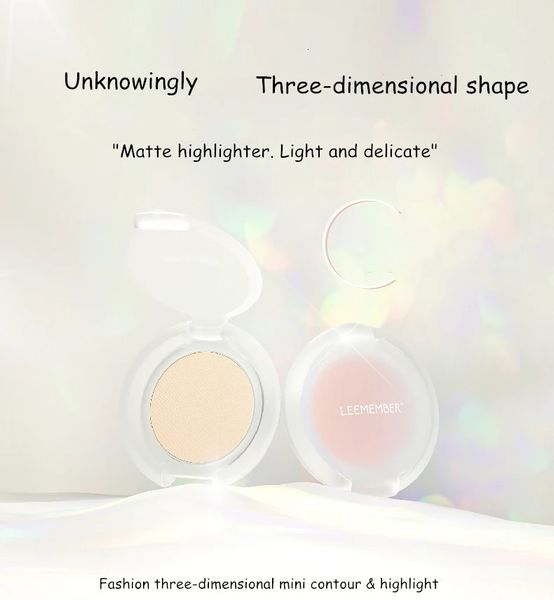 Leemember Mini Face Shadow Powder Diamond Diamond Matte Contour Pospetto Rosa Makeup Cosmetics Woman Beauty 240202