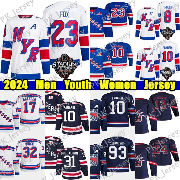 23 Adam Fox Stadium Series Hockey Jersey 10 Artemi Panarin Igor Shesterkin Jacob Trouba K'andre Miller Wheele Vincent Trocheck Chris Kreider Mika Zibanejad