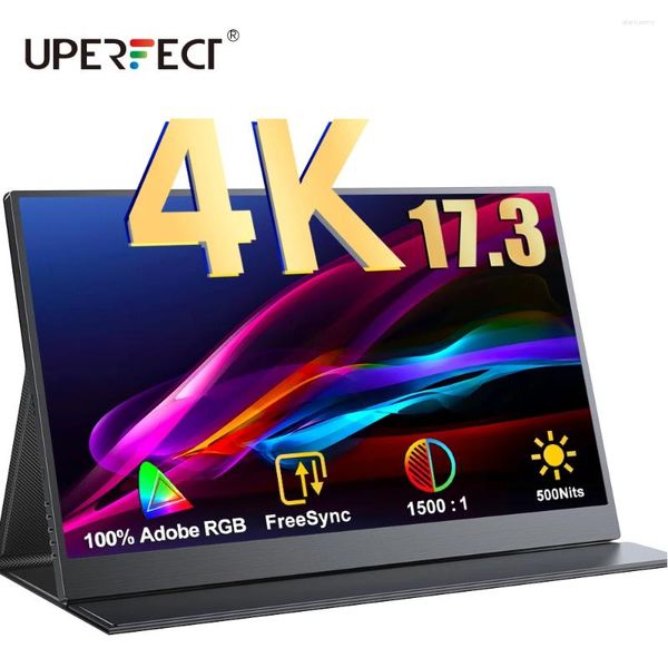 Umac j6 uhd 4k monitor portátil com montagem vesa 17.3 Polegada 60hz tela ips para laptop mac pc telefone steam deck ps5 jogos