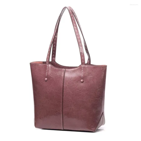 Вечерние сумки, женская кожаная сумка-тоут, масляная восковая кожаная сумка, женская сумка-шоппер на молнии в европейском и американском стиле в 2024 году