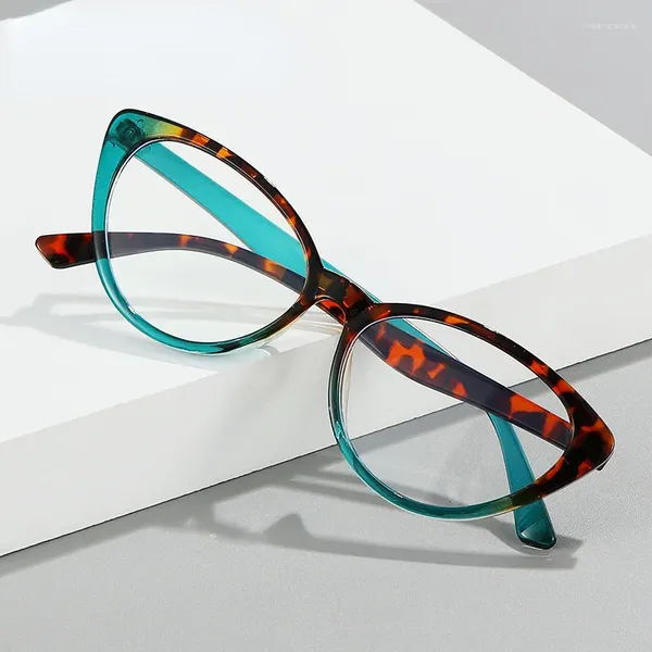 Солнцезащитные очки в оправе «кошачий глаз», очки с защитой от синего света, мужские и женские простые компьютерные прозрачные линзы, очки против усталости