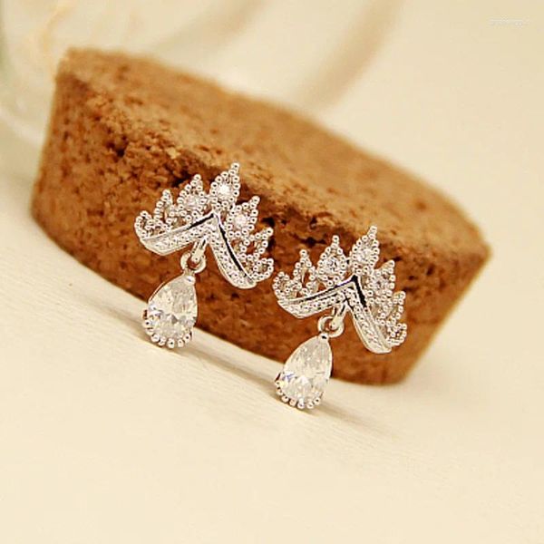Stud Küpe Zarif Zarif 925 STERLING Gümüş Takı Düğün Küpe Kadınlar için En Kalite Aksesuarlar Büyük Promosyon Satış