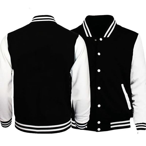 Frühling Herbst Herren Pilot Bomber Paar Baseball Jacke Universität Varsity Einfarbig Casual Koreanische Kleidung 240130