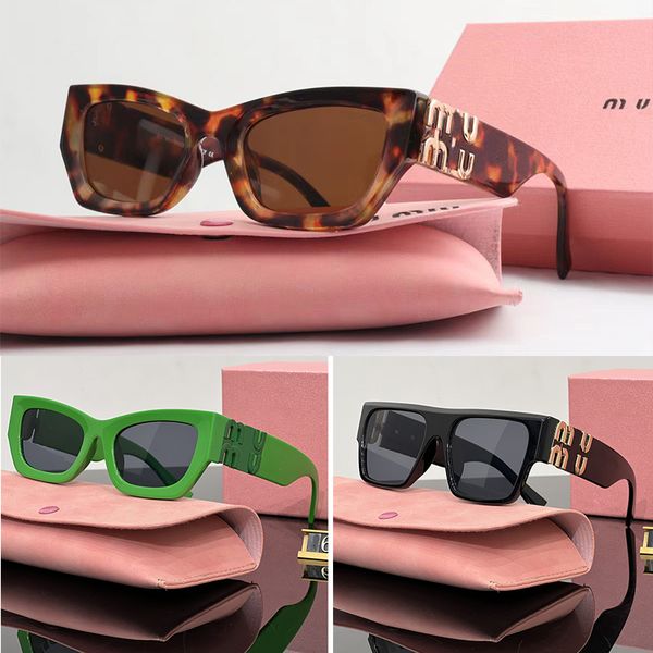 18g4 óculos de sol luxo miuity miu designer para mulheres óculos óculos carta praia sol pernas metal mu design smu09ws smu