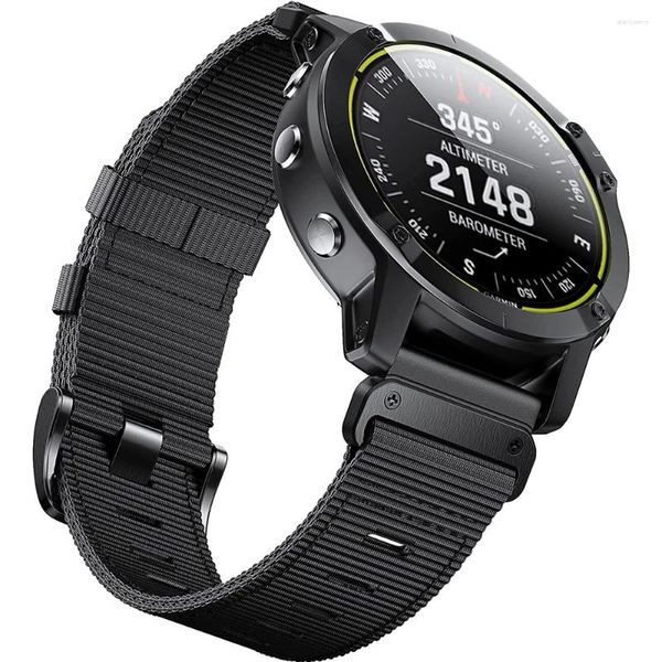 Pulseiras de relógio para Garmin Fenix 7X Trançado Nylons Strap 6 Pro Tactix 7 D2 Fenix5plusQuick Release NylonReplacement