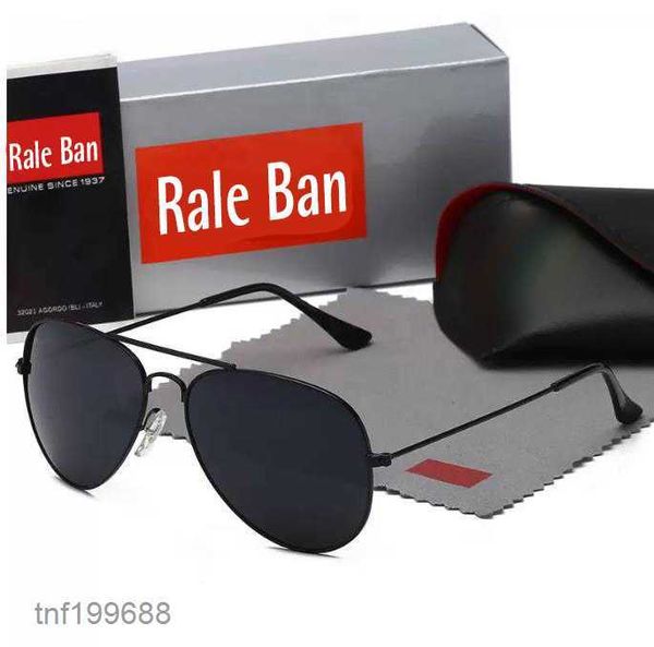 Designer Aviator 3025r Sonnenbrille für Herren Rale Ban Brille Damen UV400 Schutzbrille Echtglaslinse Gold Metallrahmen Fahren Angeln Sonnenbrillen mit Origina 3V91