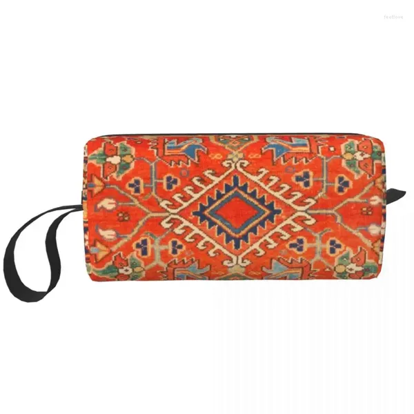 Borse per cosmetici Borsa da viaggio personalizzata Karadaja con tappeto persiano antico per donne Kit Dopp per trucco da toilette Kilim per donna