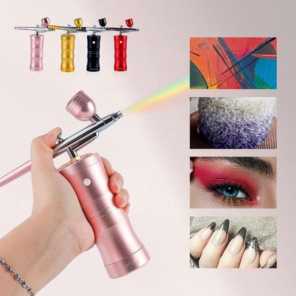 Kit profissional de aerógrafo para unhas ou compressor, mini aerógrafo multiuso para manicure, maquiagem, tatuagem, pintura corporal, spray 240123