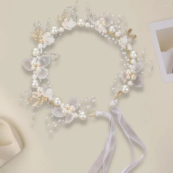 Accessori per capelli Bellissimo copricapo da sposa Fascia elastica stile principessa per vestire il nastro