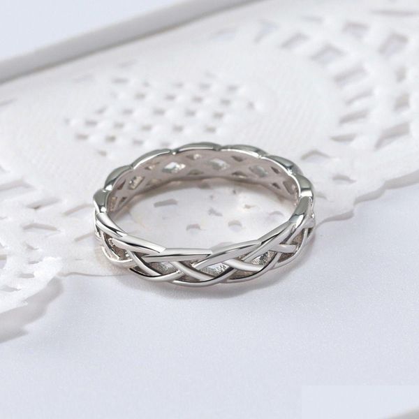 Bandringe Zweig Knoten Zopf Ring Silber Roségold für Männer Frauen Modeschmuck Will und Sandy Geschenk Drop Lieferung Dhlbt