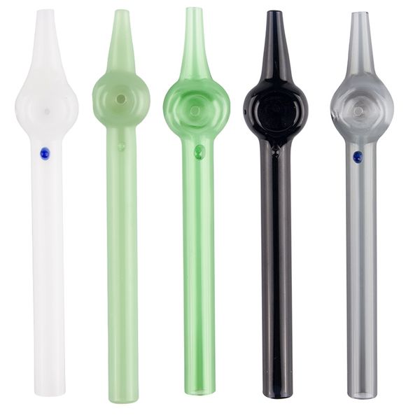 Glassvape666 Y066 Tubos de vidro coloridos de 15,5 cm Queimadores de óleo afiados Cachimbo de mão para fumar Smooth Hit Bom fluxo de ar